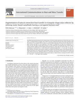 Augmentation of natural convection heat transfer in