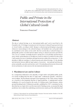 Public and Private in the International Protection