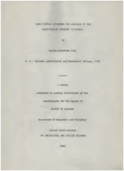 Some factors affecting the location of the meat-packing - K-REx