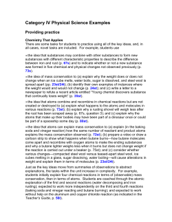 Category IV Physical Science Examples