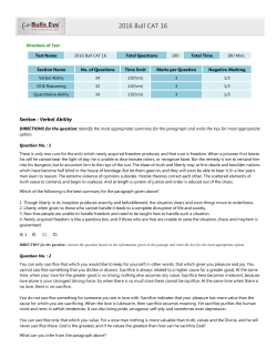 CAT Answer Key (Mock-16)