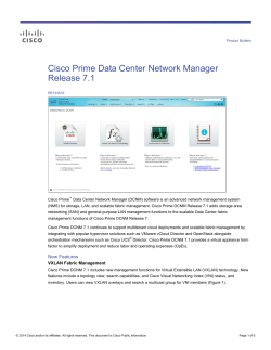 Cisco Prime Data Center Network Manager Release 7.1