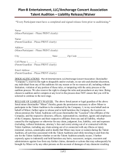 Plan-B Entertainment, LLC/Anchorage Concert Association Talent