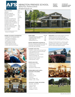ABINGToN FRIENDS SChooL - International Education Opportunities