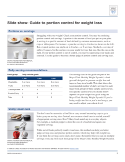 Slide show: Guide to portion control for weight loss