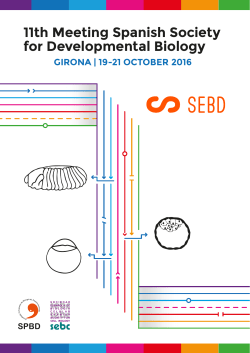 11th Meeting Spanish Society for Developmental Biology