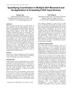 Quantifying Coordination in Multiple DOF Movement and Its