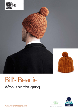 Bill`s Beanie - Campaign for Wool