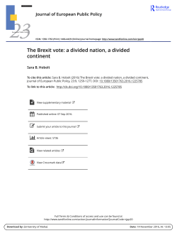 The Brexit vote: a divided nation, a divided continent
