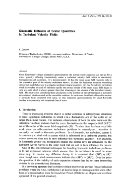 Kinematic Diffusion of Scalar Quantities in Turbulent Velocity Fields
