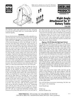 Right Angle Attachment for 4" Rotary Table