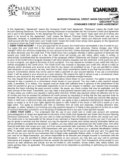 discover&reg; flex consumer credit card agreement