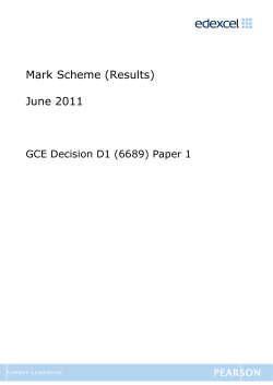Mark Scheme - Edexcel