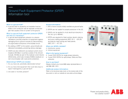 Ground Fault Equipment Protector (GFEP) Information tool
