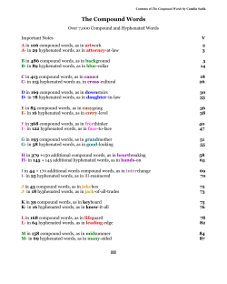 The Compound Words - SpellingRules.com