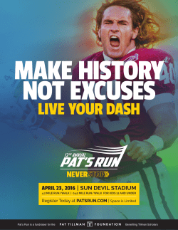 race details - Pat Tillman Foundation