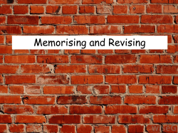 Memorising and Revising