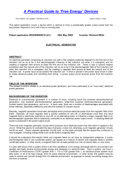 ELECTRICAL GENERATOR - Free-Energy