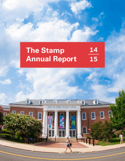 The Stamp Annual Report - Adele H. Stamp Student Union