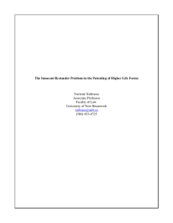 The Innocent Bystander Problem in the Patenting of Higher