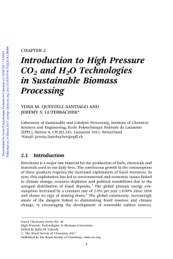 Introduction to High Pressure CO2 and H2O - Infoscience