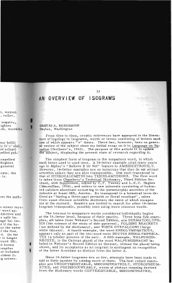 An Overview of Isograms - Digital Commons @ Butler University