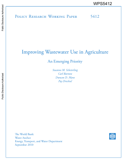 Improving wastewater use in agriculture
