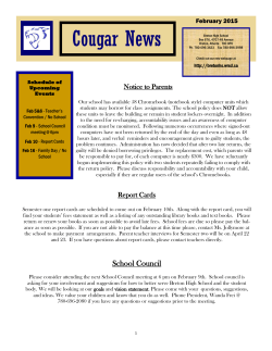 Cougar News - Breton High School