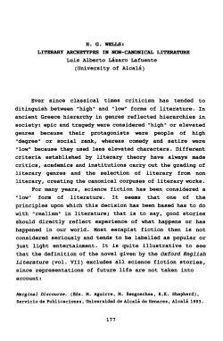 H. G. WELLS: Luis Alberto L&aacute;zaro Lafuente (University of Alcal&aacute;