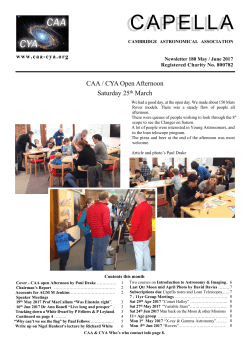 May-Jun 17 - Cambridge Astronomical Association