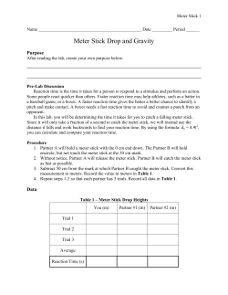 Meter Stick Drop Lab