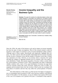 Income Inequality and the Business Cycle