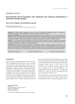 ORIGINAL ARTICLE Environmental Sound Perception with