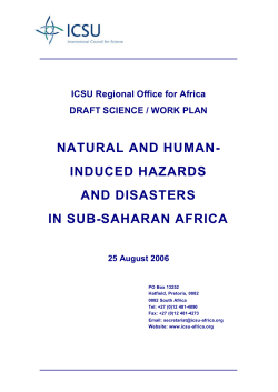 natural and human- induced hazards and disasters in