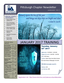 January 2017 Newsletter