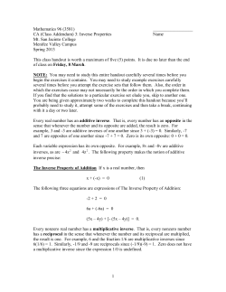 CA (Class Addendum) 3 - Mt. San Jacinto College