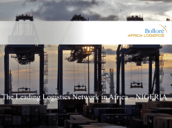 The Leading Logistics Network in Africa &ndash; NIGERIA