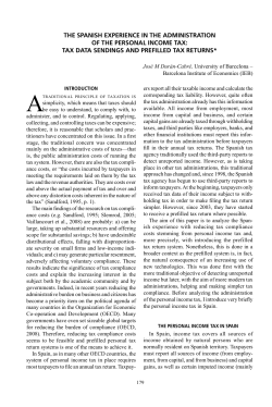 the spanish experience in the administration of the personal income