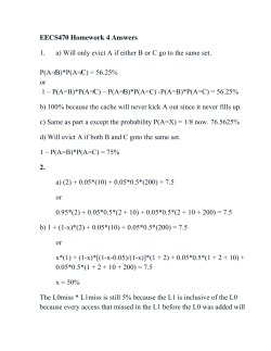EECS470 Homework 4 Answers 1. a) Will only