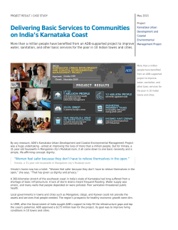 Delivering Basic Services to Communities on India`s Karnataka Coast