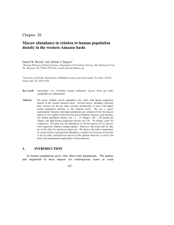 Chapter 20 Macaw abundance in relation to human population