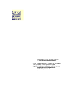 Explaining Lustration in Eastern Europe