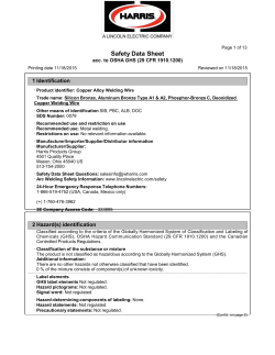 Safety Data Sheet - The Harris Products Group