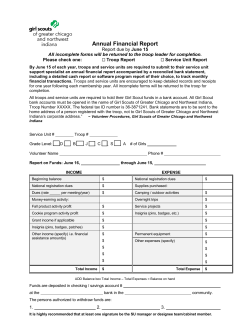 Annual Financial Report - Girl Scouts of Greater Chicago and