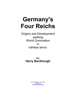 Germany`s Four Reichs - UK 9