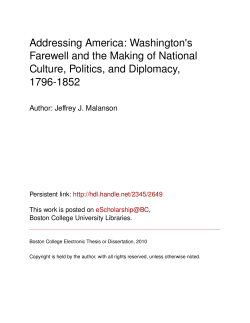 Addressing America: Washington`s Farewell and the Making of