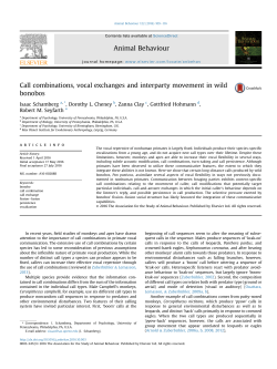 Call combinations, vocal exchanges and interparty movement in