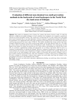 Evaluation of different non-chemical wax moth