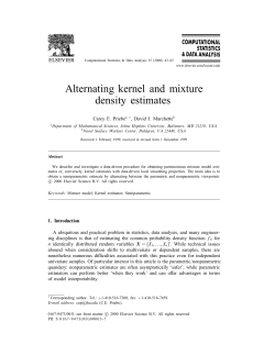 Alternating kernel and mixture density estimates