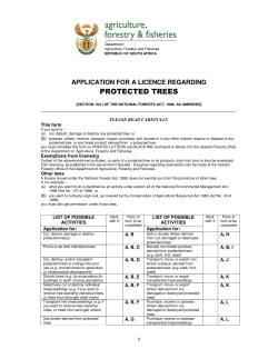 PROTECTED TREES